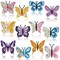 12 Pack Butterfly Diamond Painting Greeting Card Kits Spring Diamond Art Cards with Envelopes Flower Butterflies Shaped 5D Rhinestones Painting Kit for Adults DIY Crafts Friend Birthday Gifts